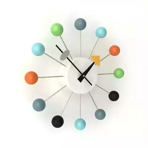 Ball Wall Clock multicolor