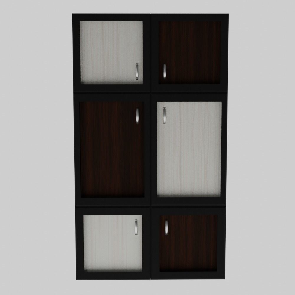 The Wardrobe wooden cabinet with doors and drawers 3D model_2