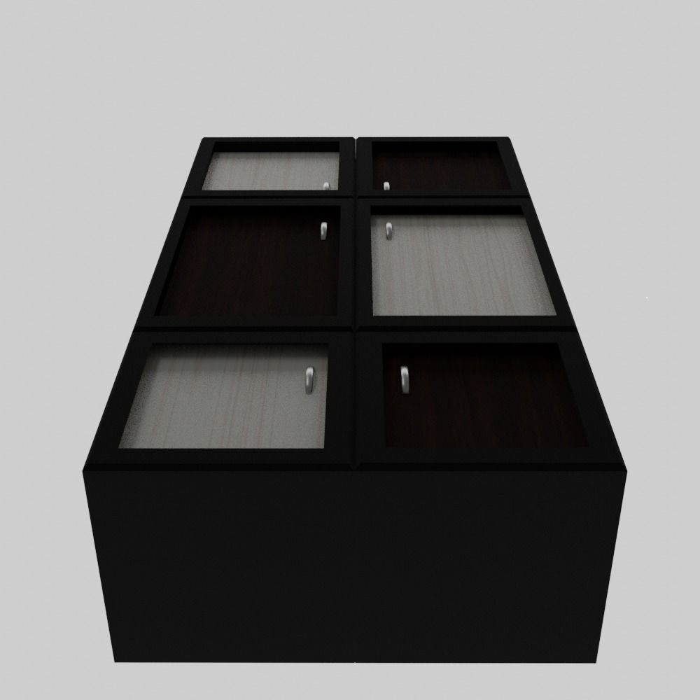 The Wardrobe wooden cabinet with doors and drawers 3D model_5