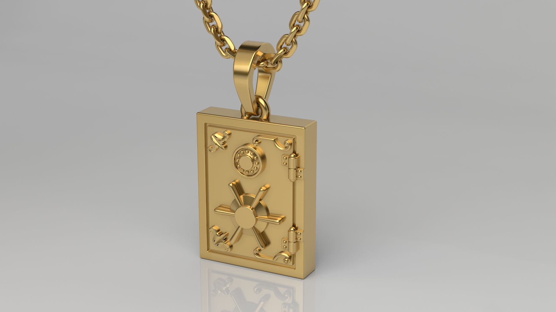 Safe pendant 3D print model_1