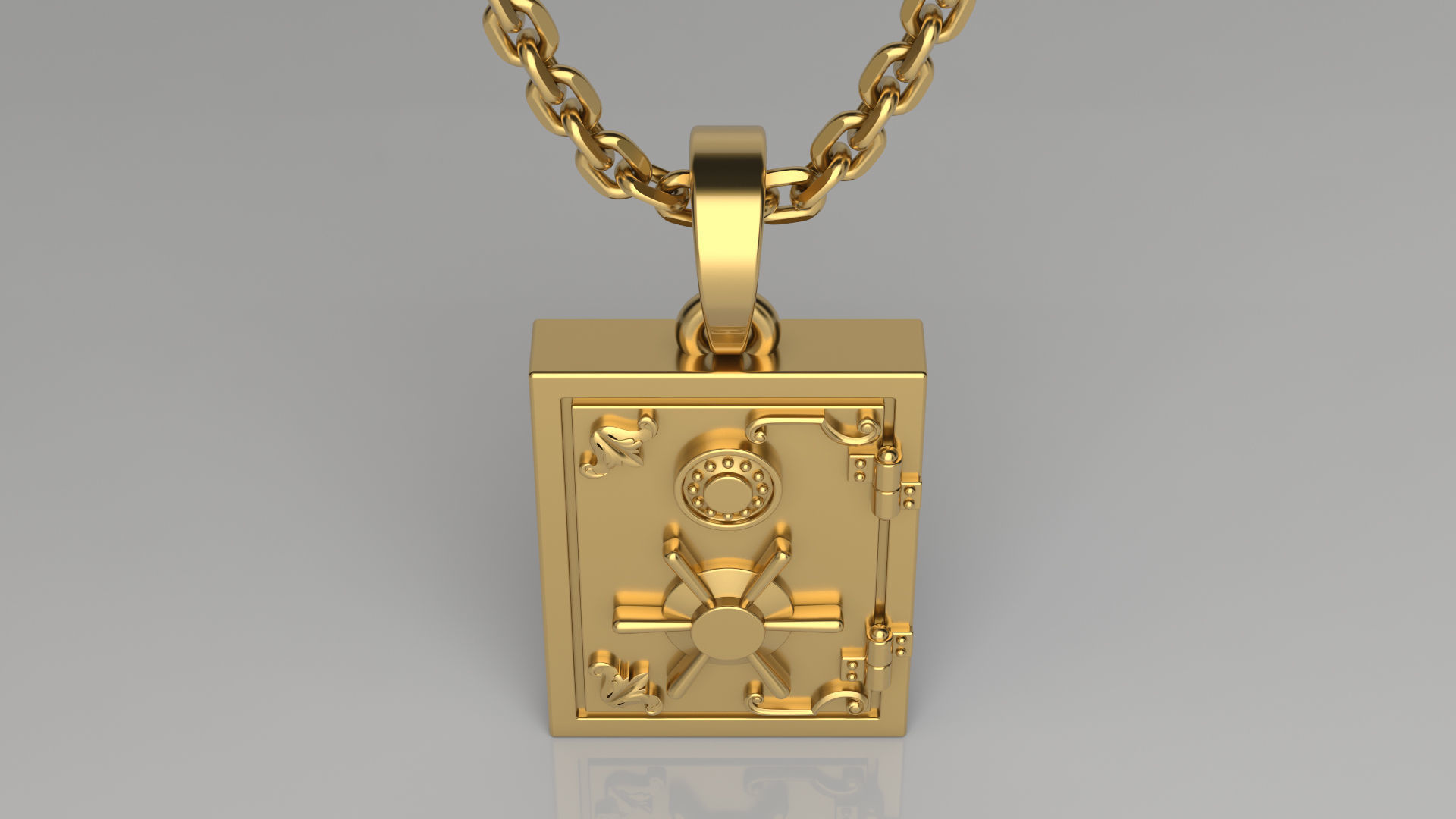 Safe pendant 3D print model_2