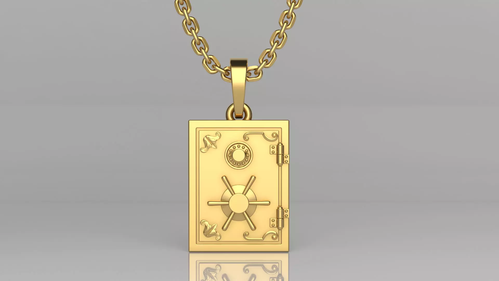 Safe pendant 3D print model_0