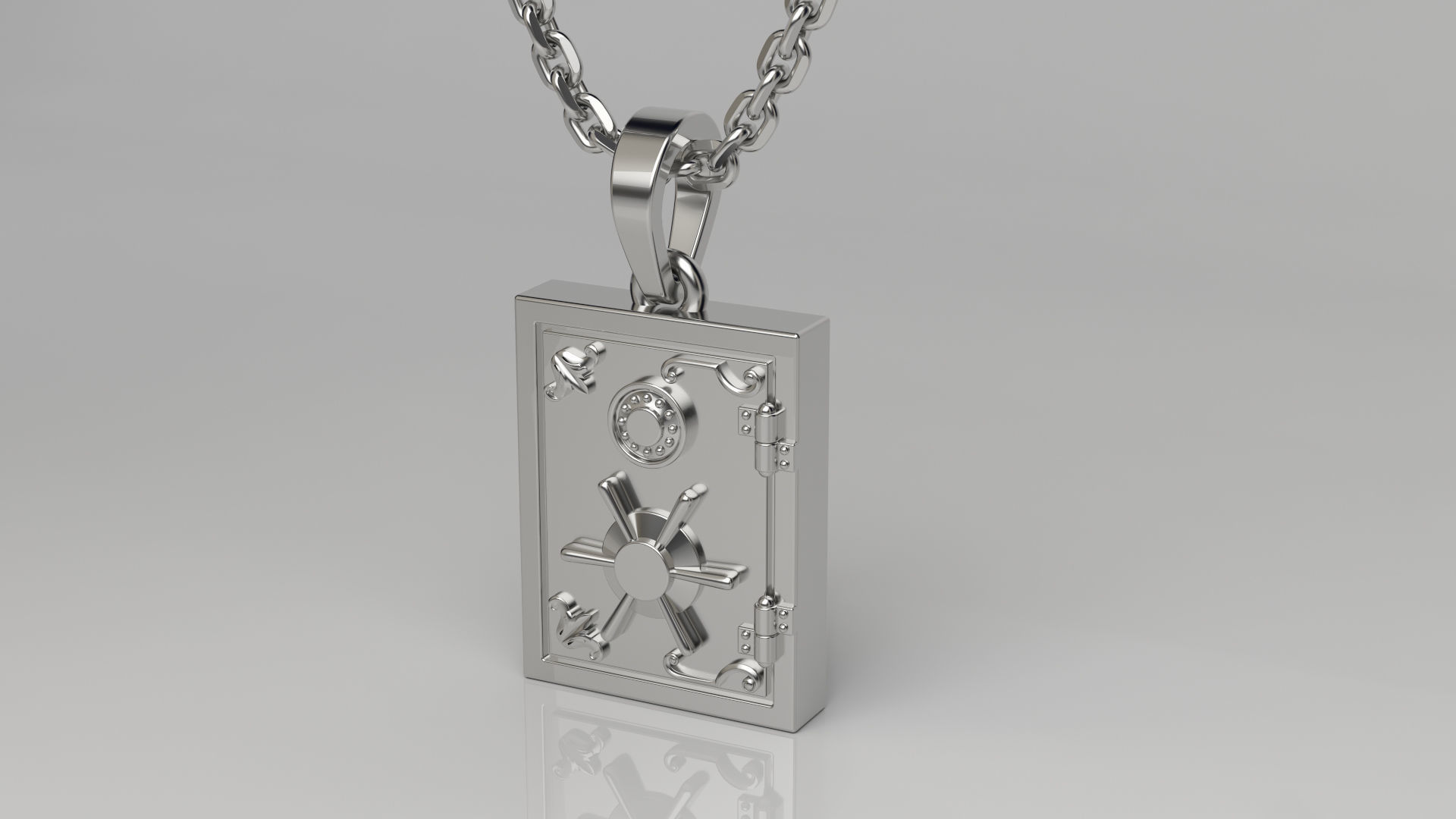 Safe pendant 3D print model_3