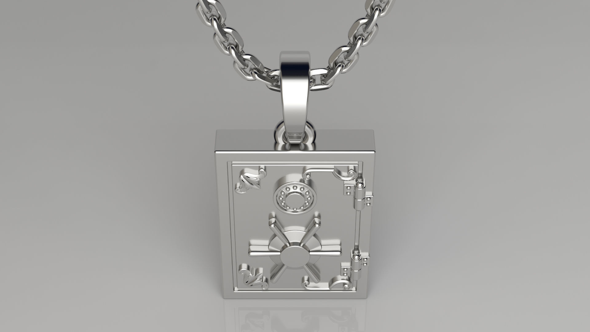 Safe pendant 3D print model_5