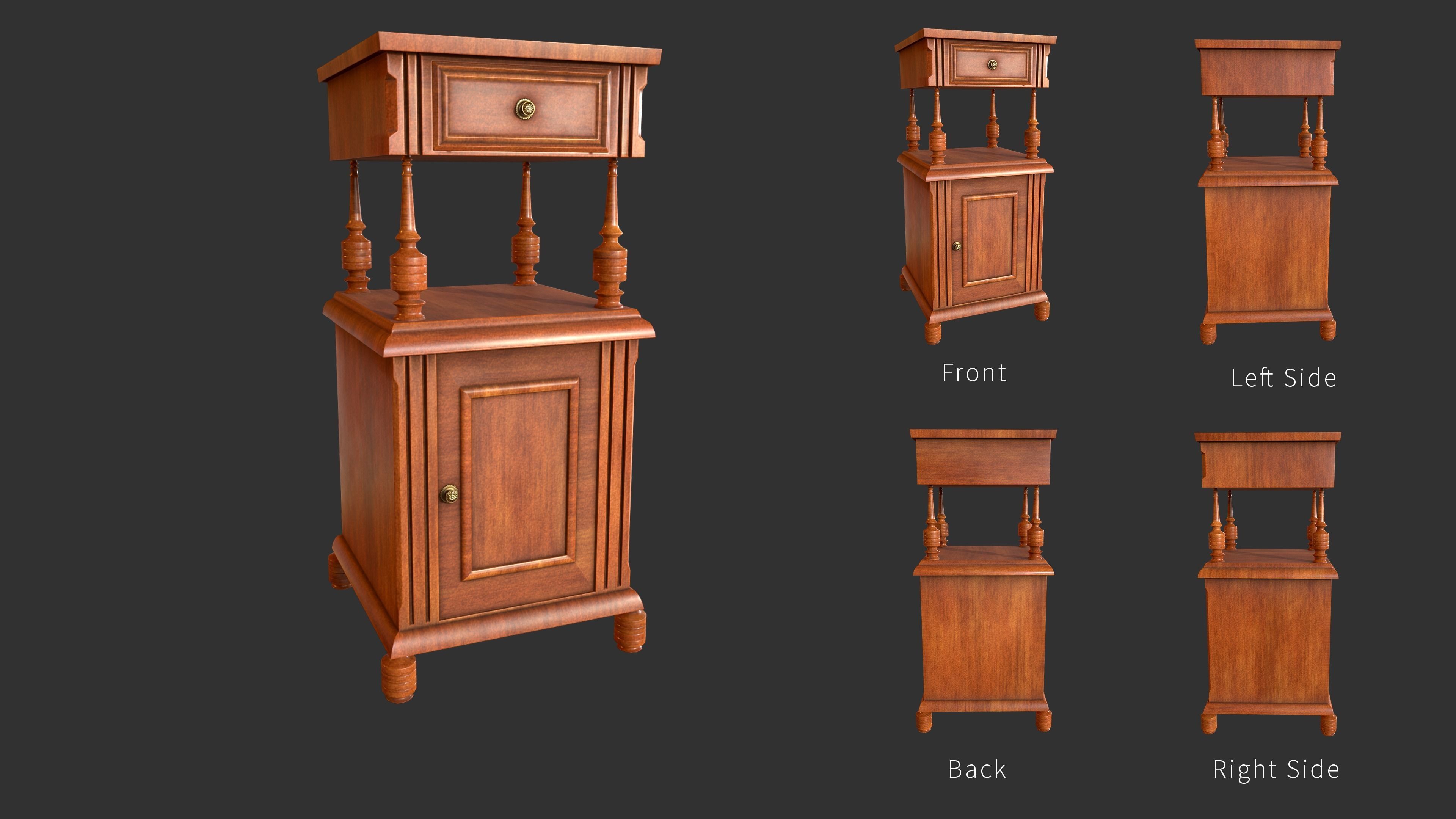 Victorian Smoking Stand 3D model_2