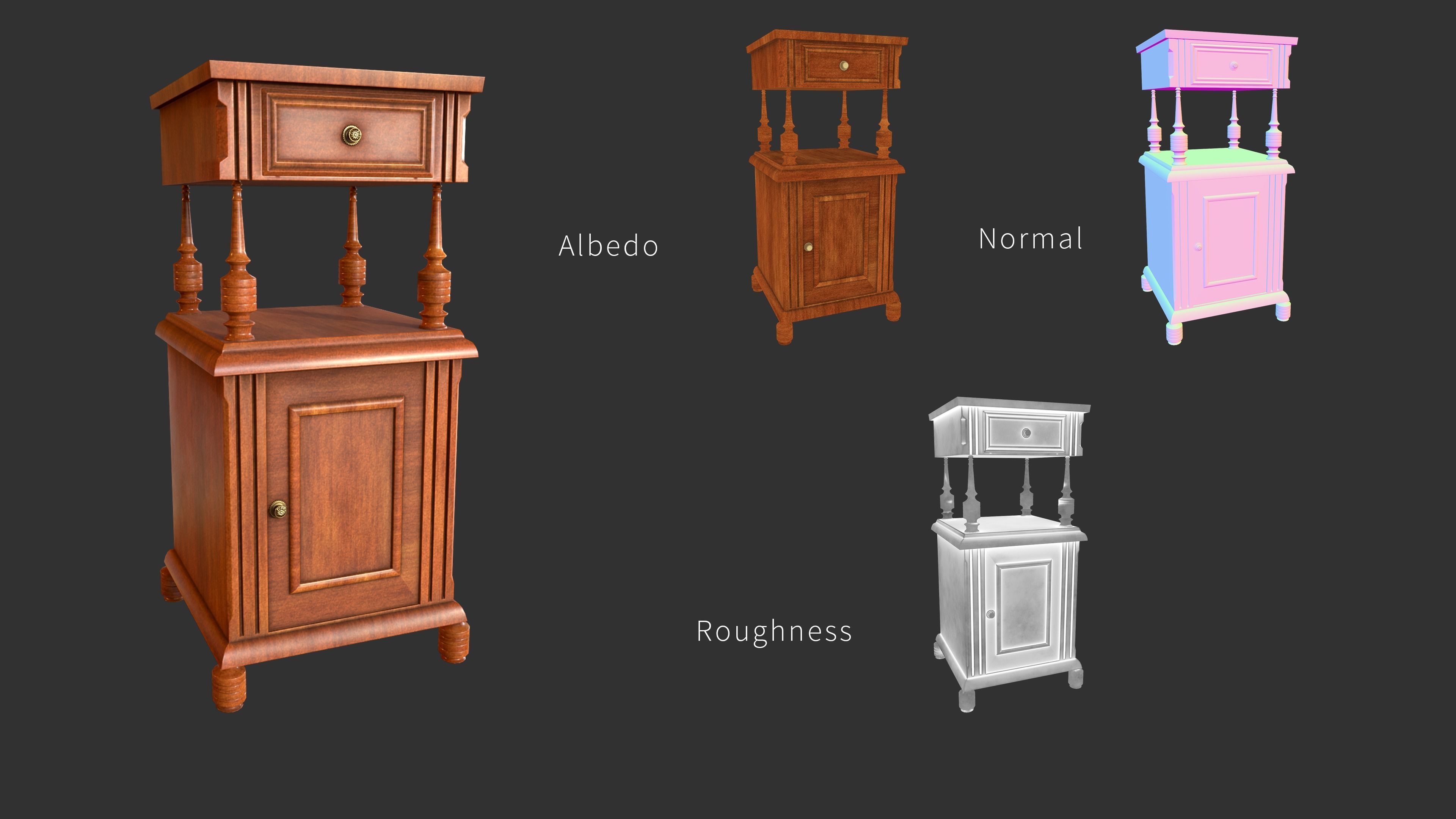 Victorian Smoking Stand 3D model_4