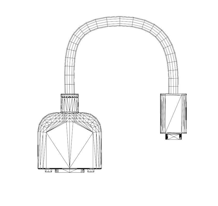 Mini DVI to VGA obsolete adapter from 2007 Low-poly 3D model_13
