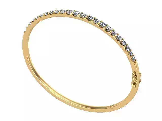 Bangle gold diamond bracelet