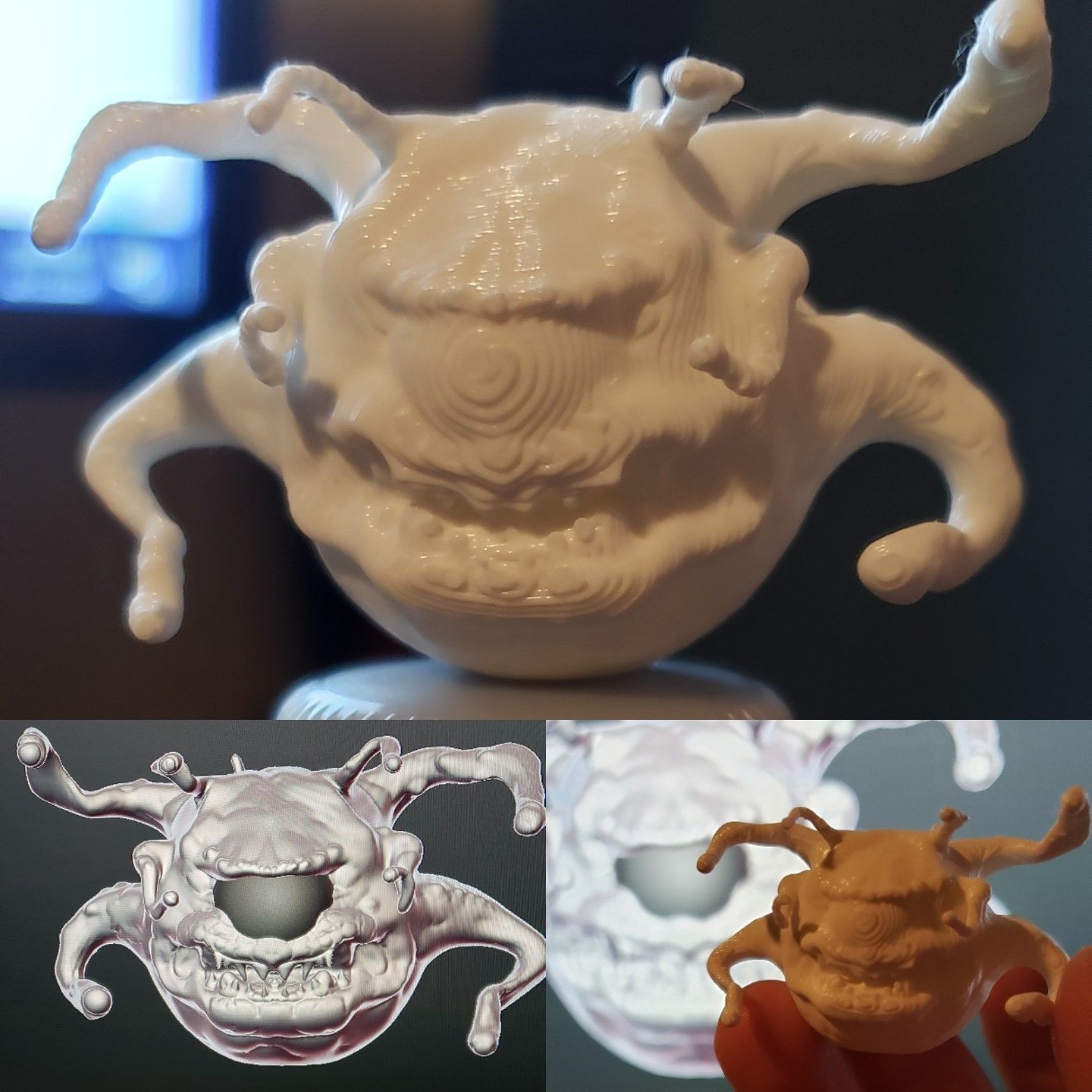 Beholder Miniature Dungeons and Dragons 3D print model_2