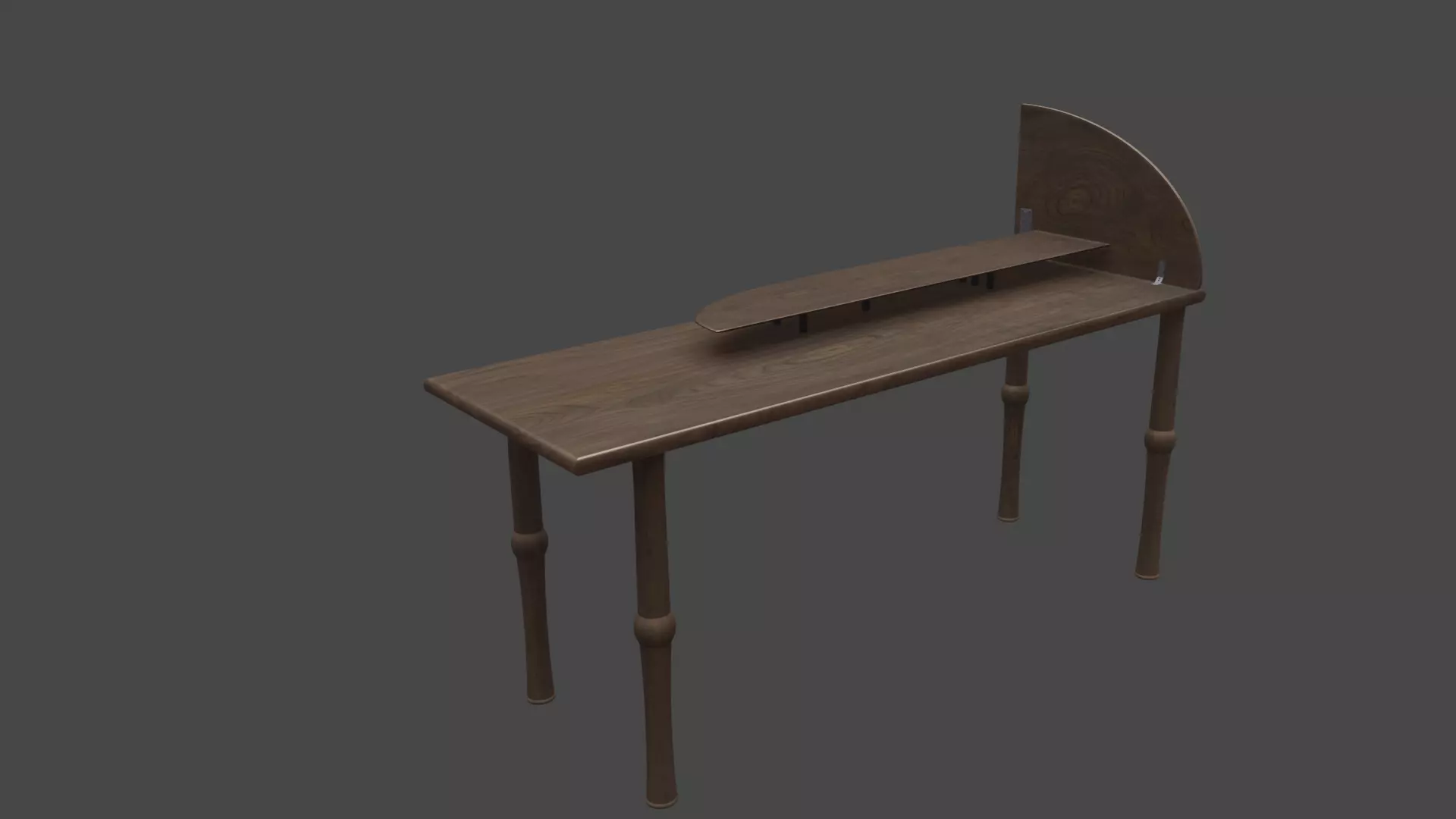 WorkTable table with wooden top Free 3D model