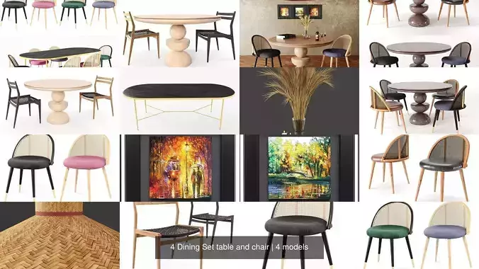 4 Dining Set table and chair