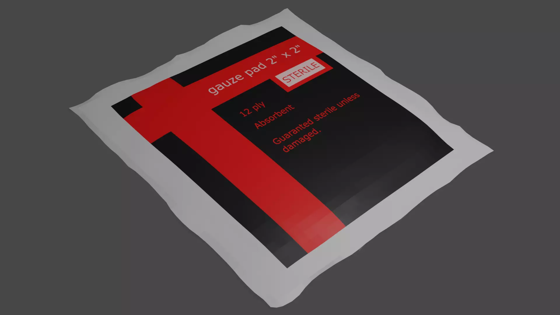 Gauze pad Free 3D model_0