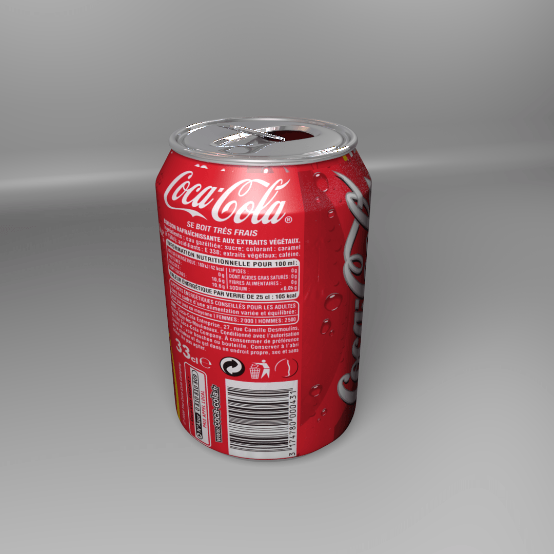 Coca-cola Soft Drink Can 3D model_1