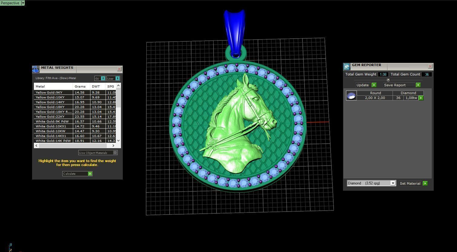 HORSE MEDALLA  3D print model_1