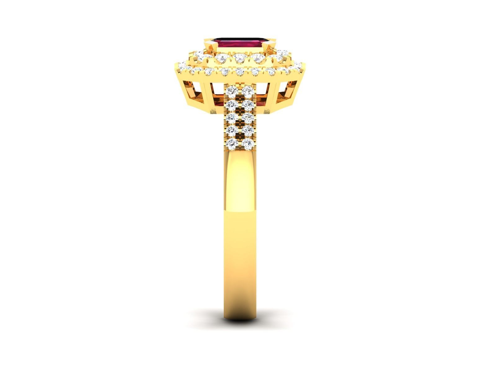 ring-8857 ruby and diamond ring 3D print model_5