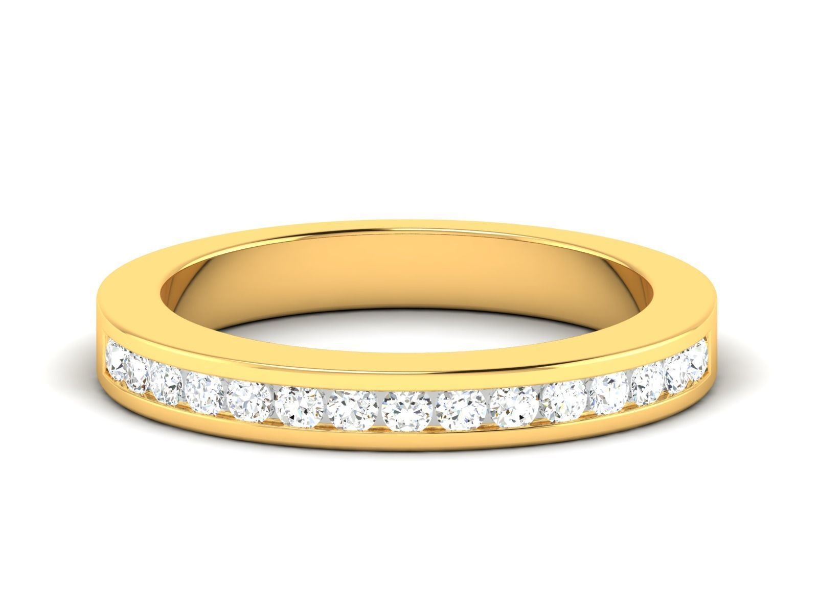 ring-8821 gold diamond eternity ring 3D print model_4