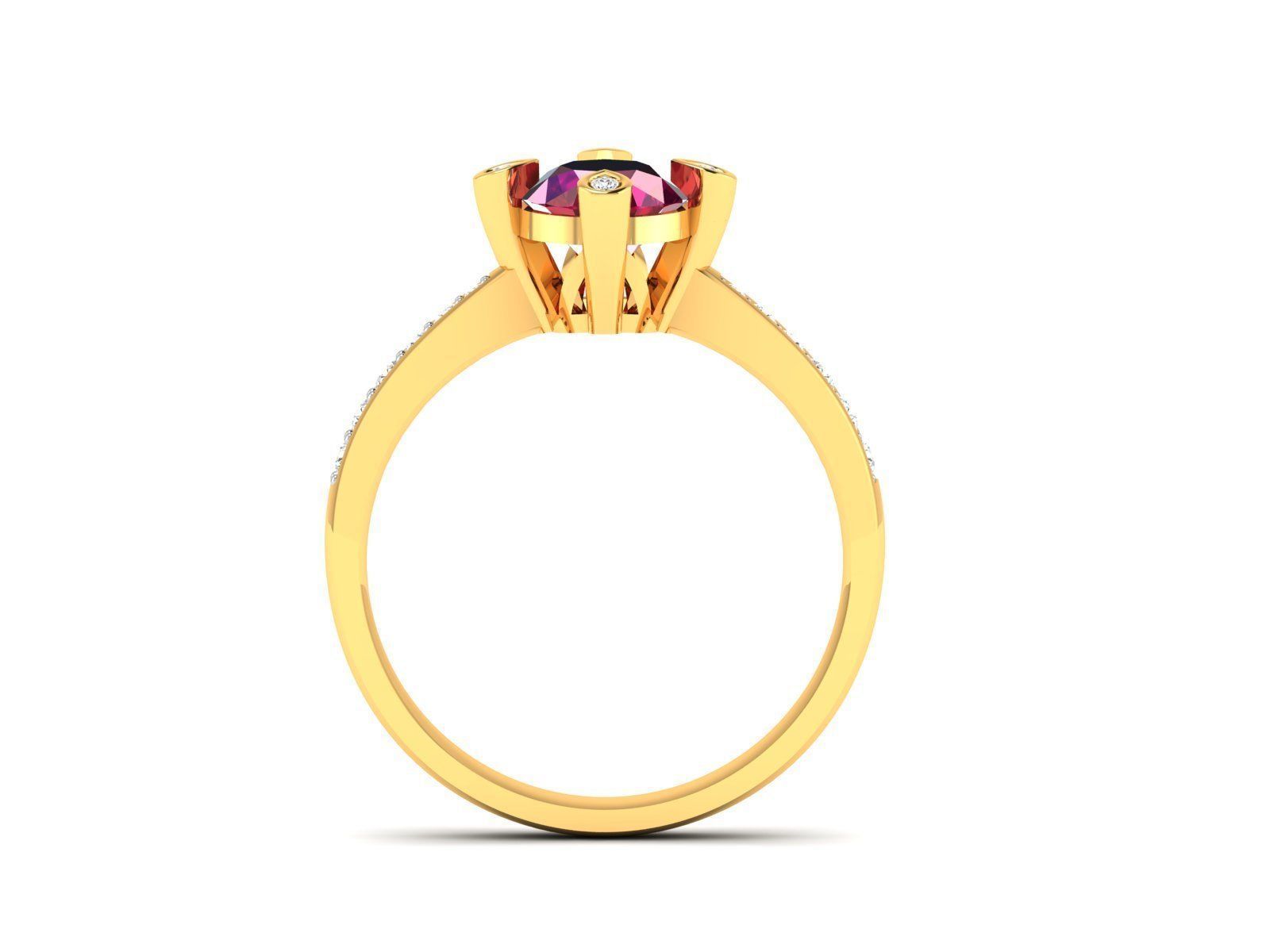 ring-8524 ruby and diamond ring gold 3D print model_2
