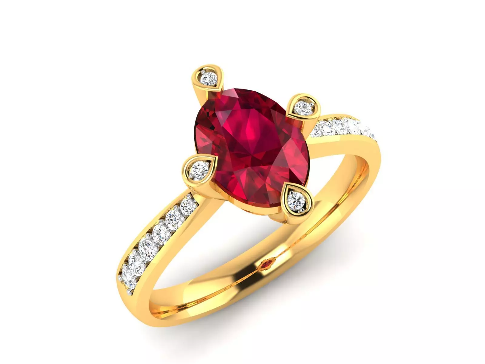 ring-8524 ruby and diamond ring gold 3D print model_0