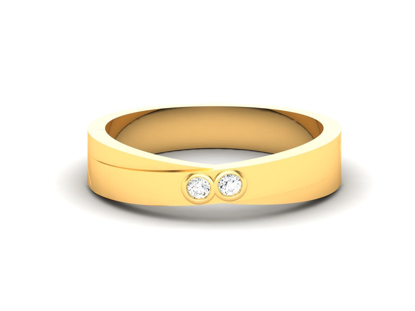 ring-8511 gold wedding band 3D print model_6