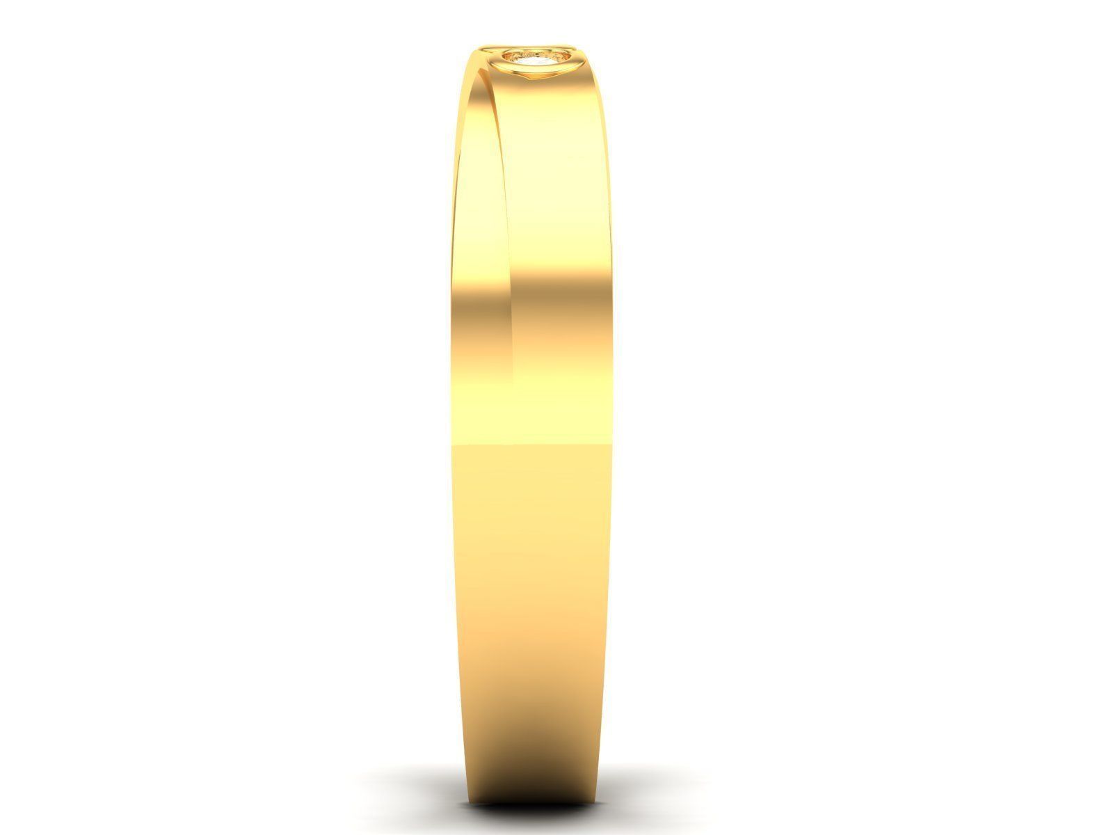 ring-8511 gold wedding band 3D print model_4