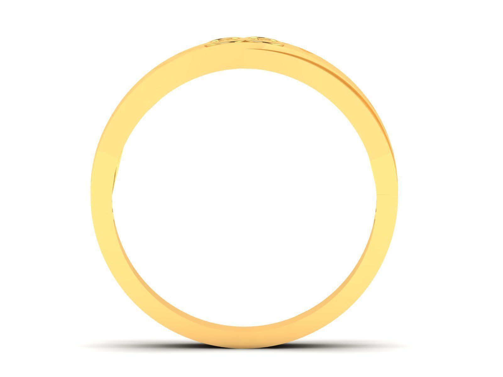 ring-8511 gold wedding band 3D print model_2