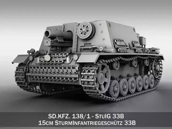 Self-propelled heavy Infantry Gun 15cm StuIG 33B 