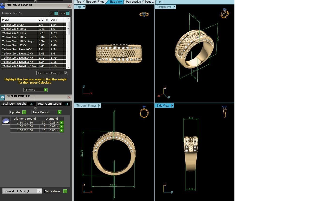 ring-8357 gold ring with diamonds 3D print model_8
