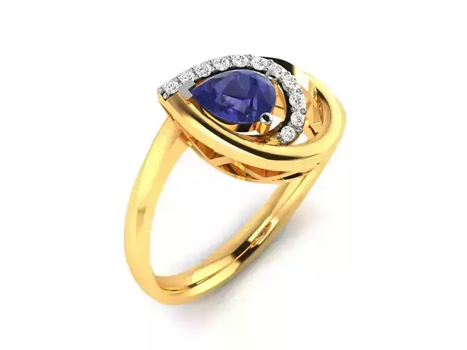 ring-8310 sapphire and diamond ring