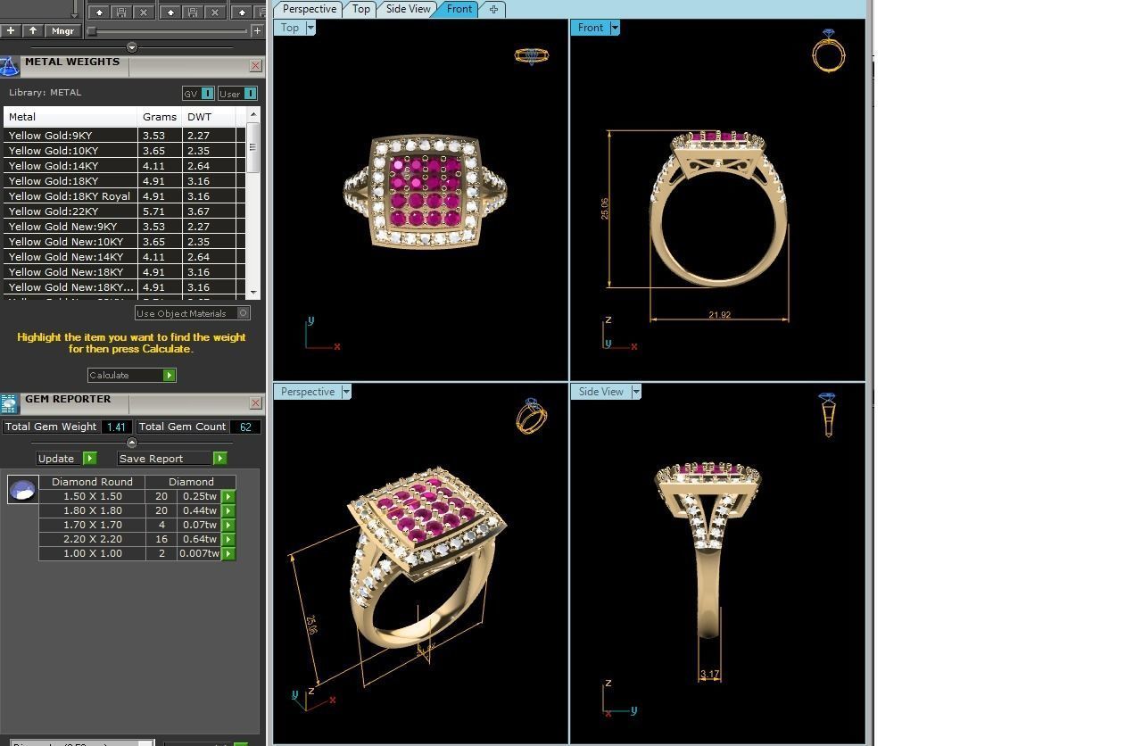ring-8302 ruby and diamond ring gold 3D print model_6
