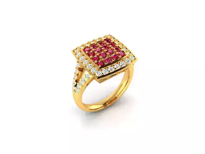 ring-8302 ruby and diamond ring gold