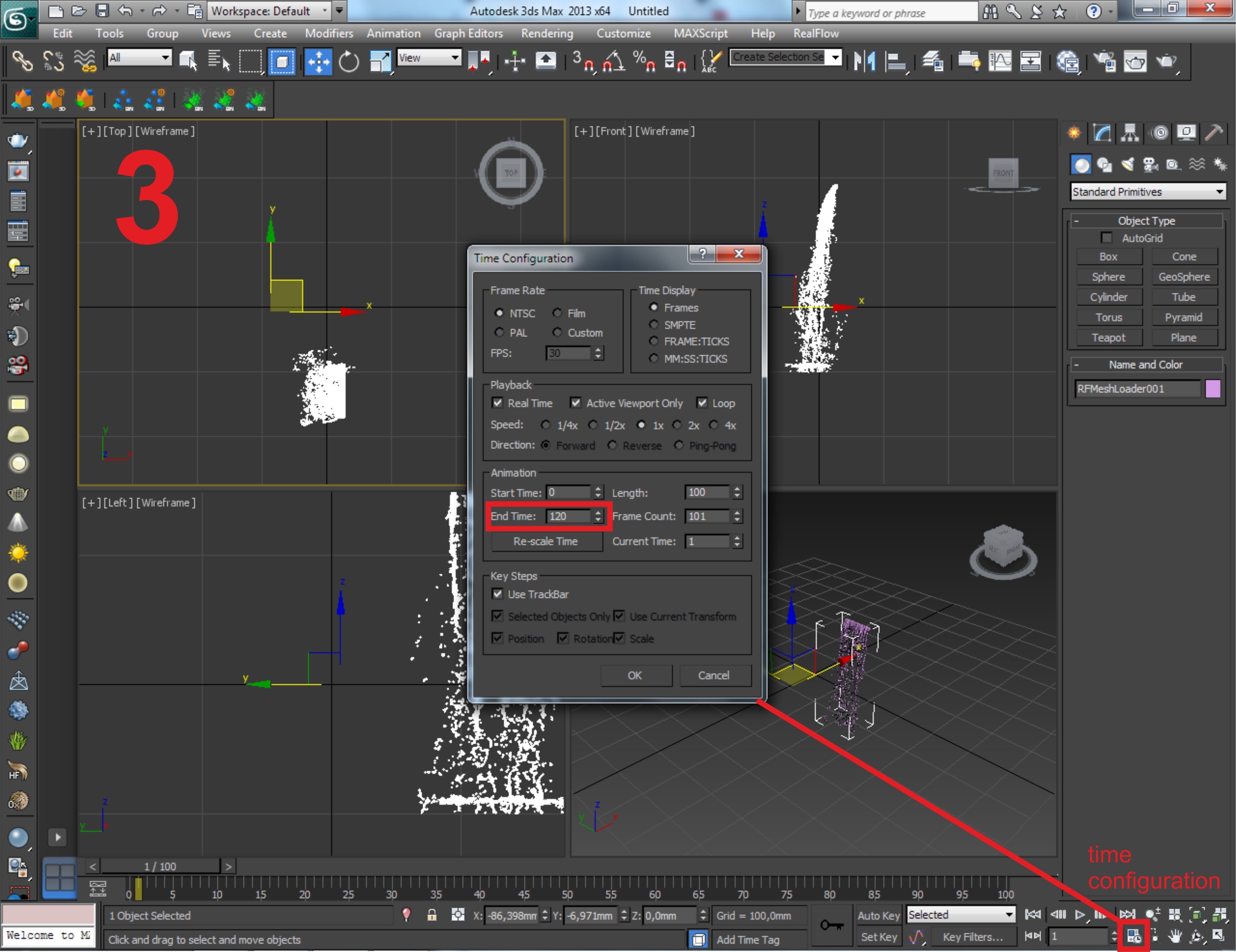 Fountain potok 10 animated 3D model_8
