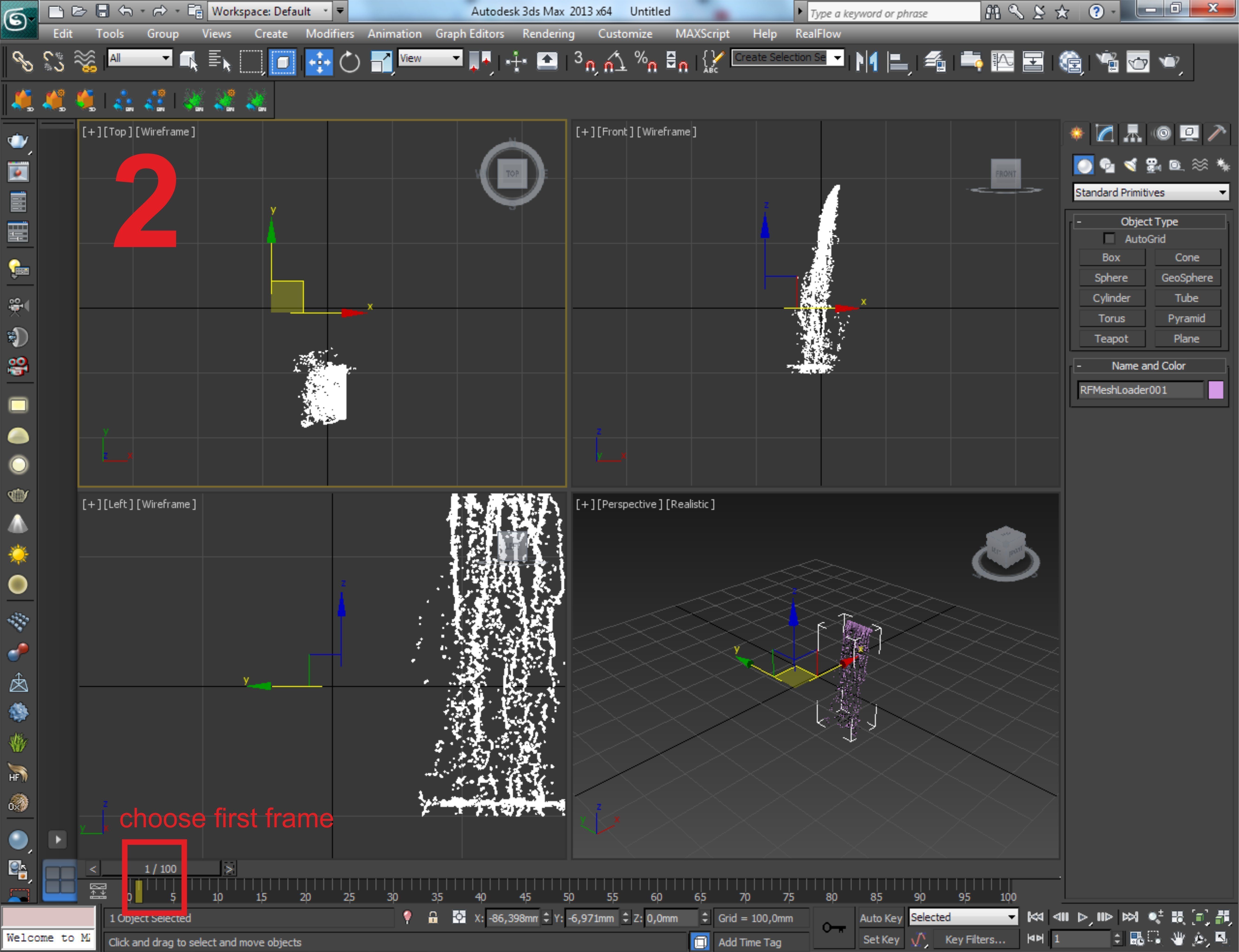 Fountain potok 10 animated 3D model_7