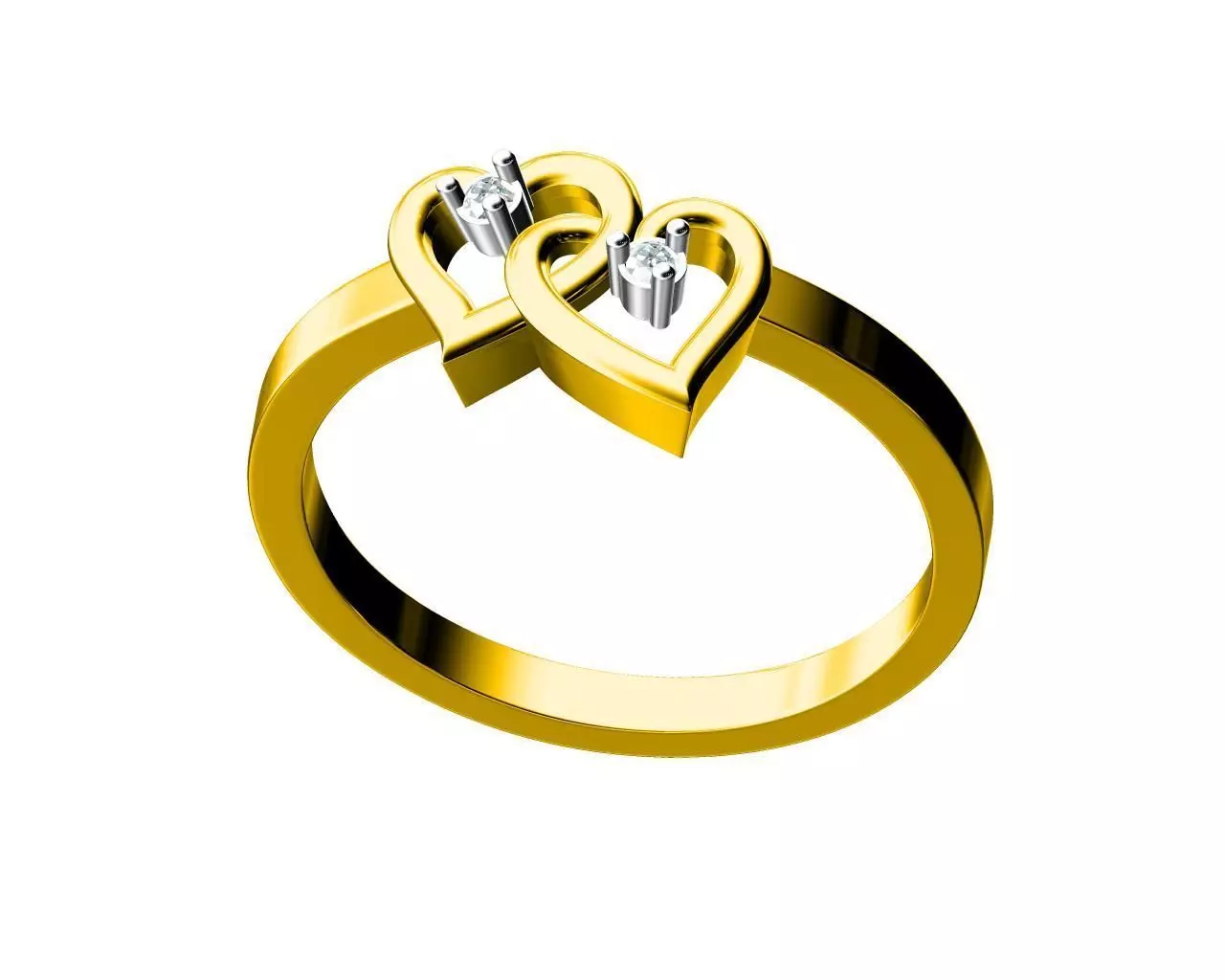 heart ring 3D print model_0