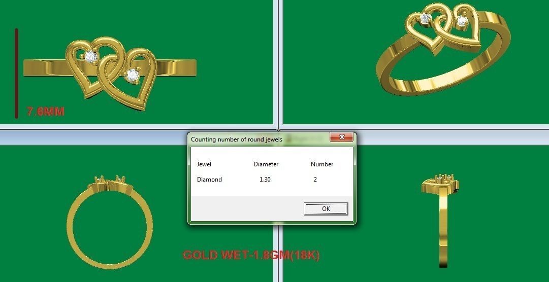 heart ring 3D print model_1