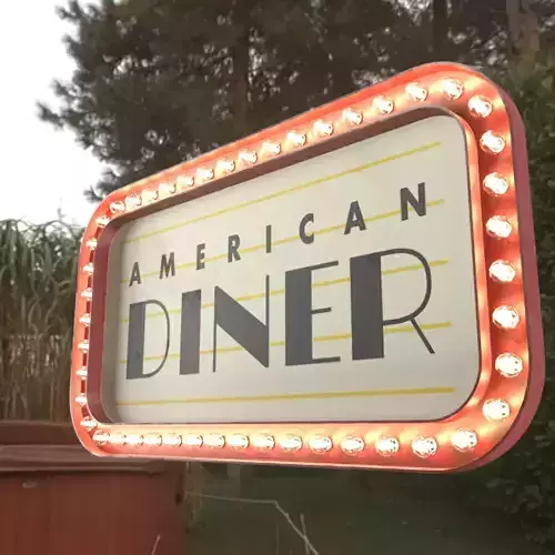 Retro sign AMERICAN DINER