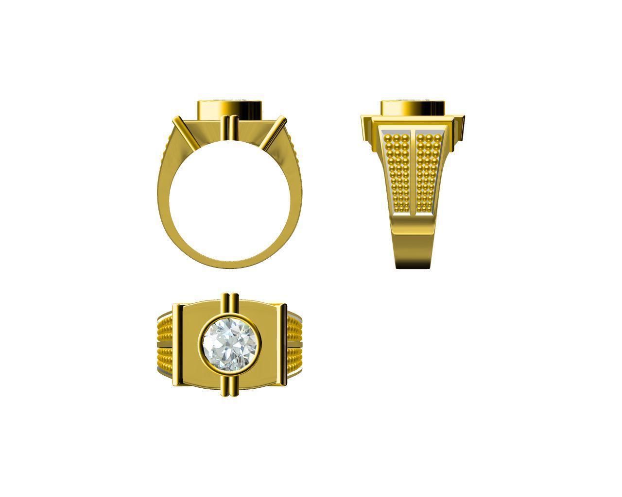 GENTS SOLETIER RING 3D print model_2