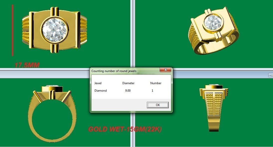 GENTS SOLETIER RING 3D print model_1