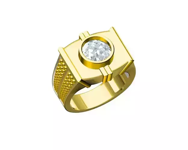 GENTS SOLETIER RING 3D print model