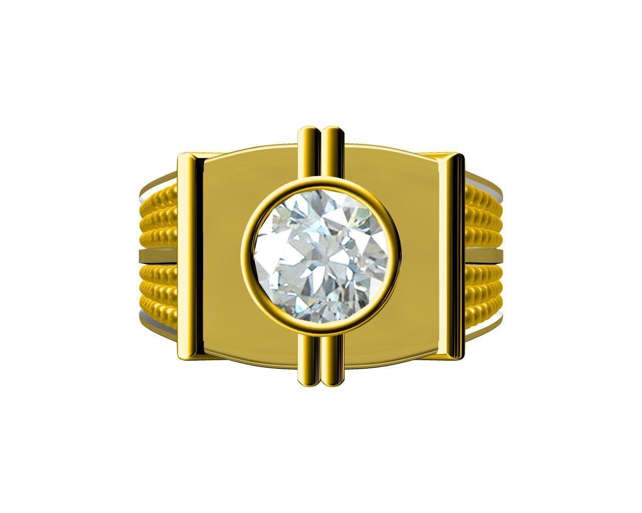 GENTS SOLETIER RING 3D print model_3