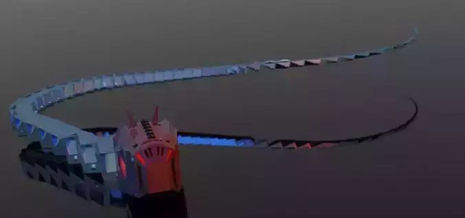 Robotic snake with hard surface modeling