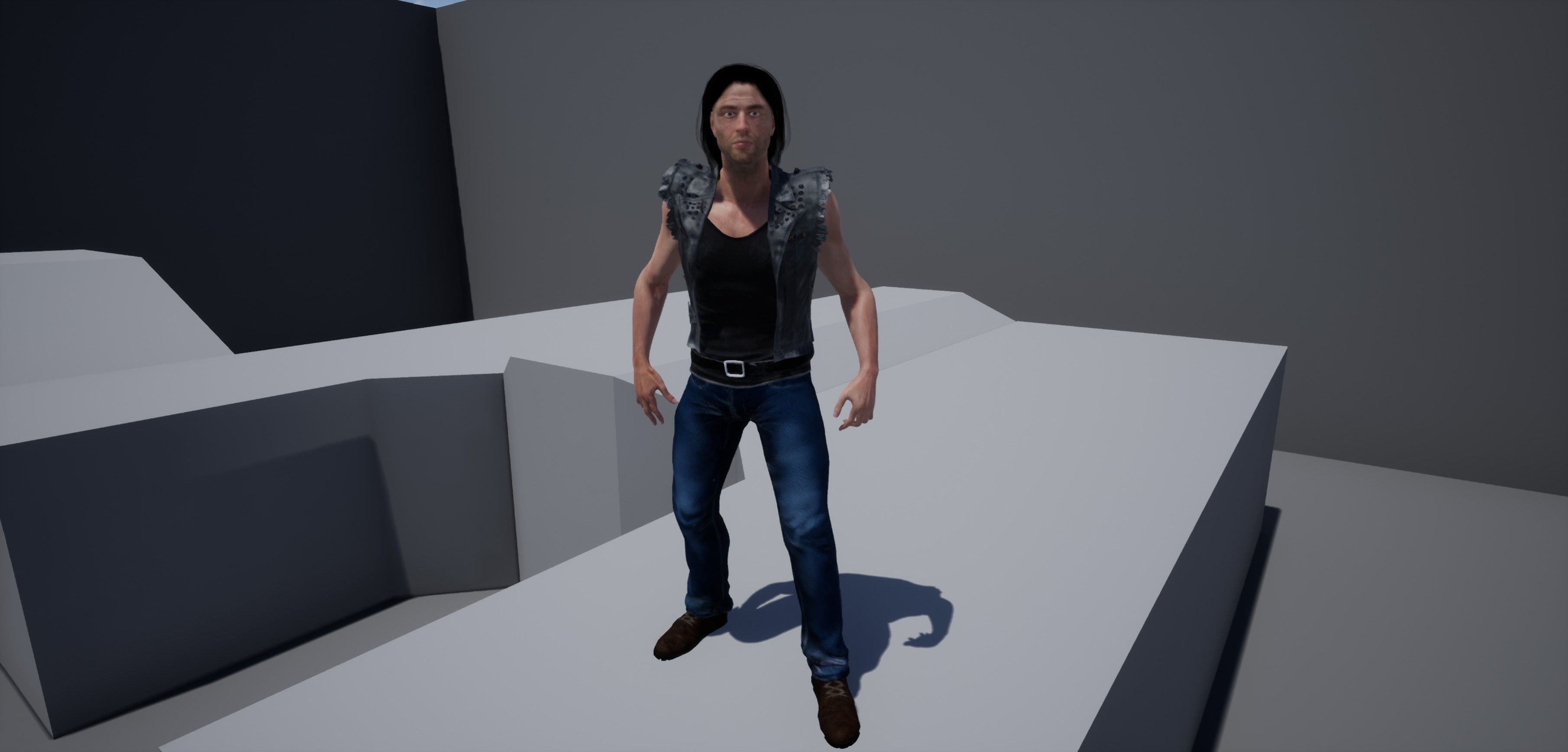 Game Ready Realistic Human Male Man Character Bruce Low-poly 3D model_18