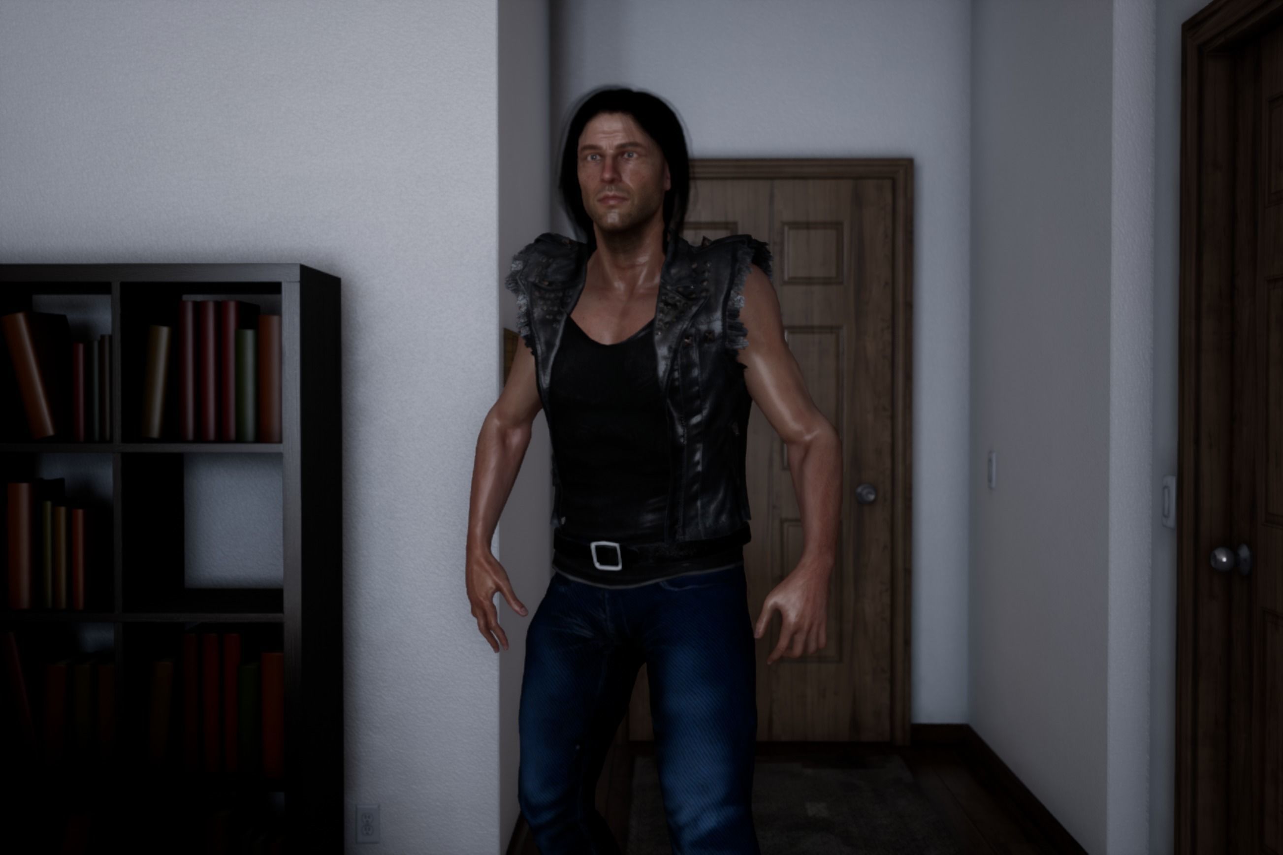 Game Ready Realistic Human Male Man Character Bruce Low-poly 3D model_16