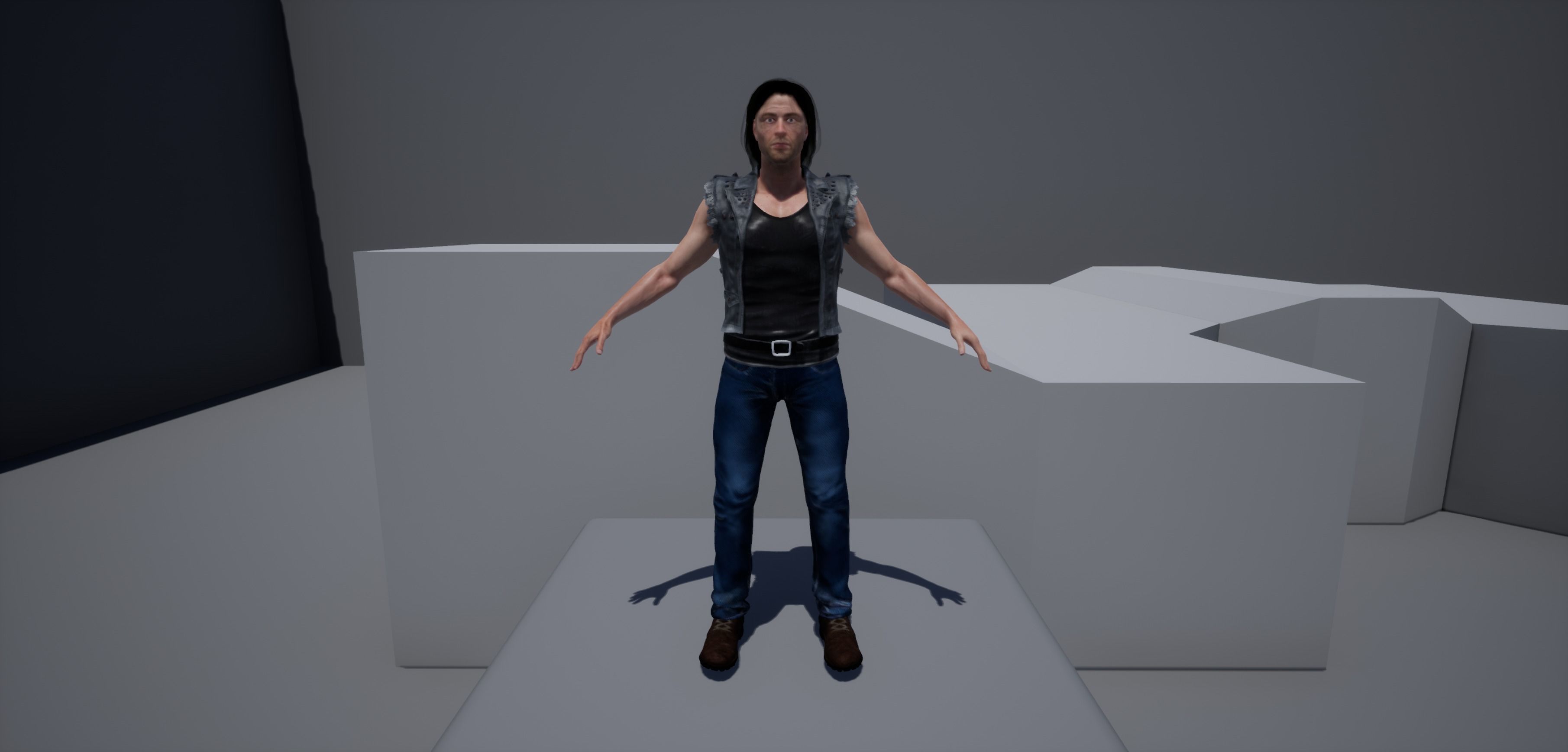 Game Ready Realistic Human Male Man Character Bruce Low-poly 3D model_17