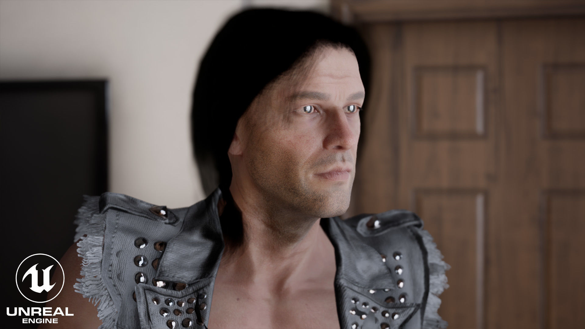Game Ready Realistic Human Male Man Character Bruce Low-poly 3D model_5