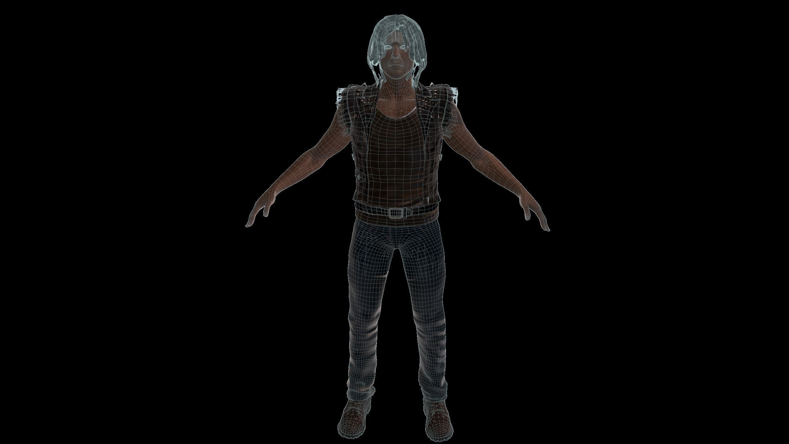 Game Ready Realistic Human Male Man Character Bruce Low-poly 3D model_23