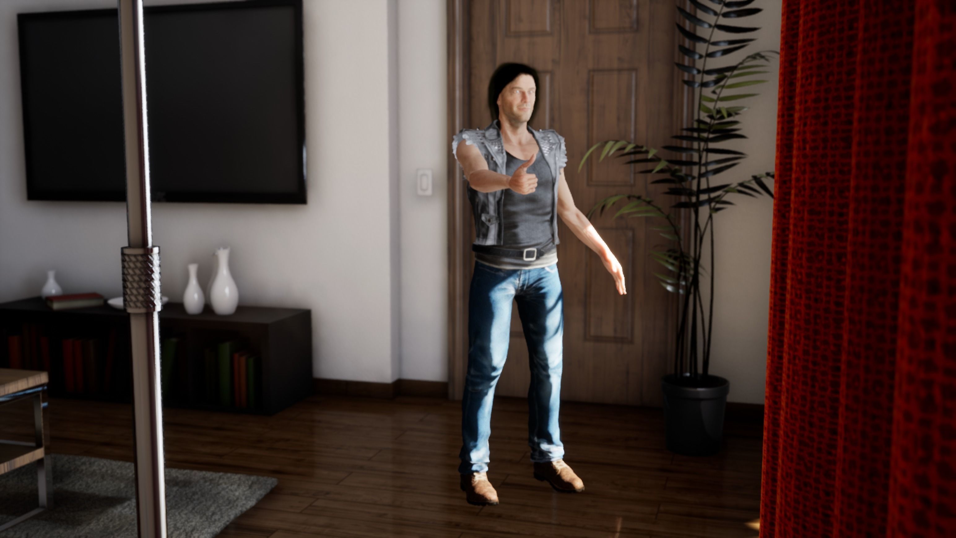 Game Ready Realistic Human Male Man Character Bruce Low-poly 3D model_15