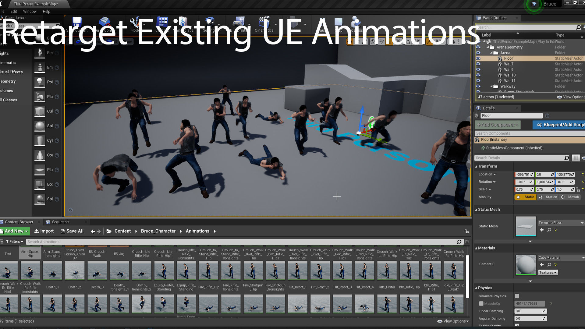 Game Ready Realistic Human Male Man Character Bruce Low-poly 3D model_11