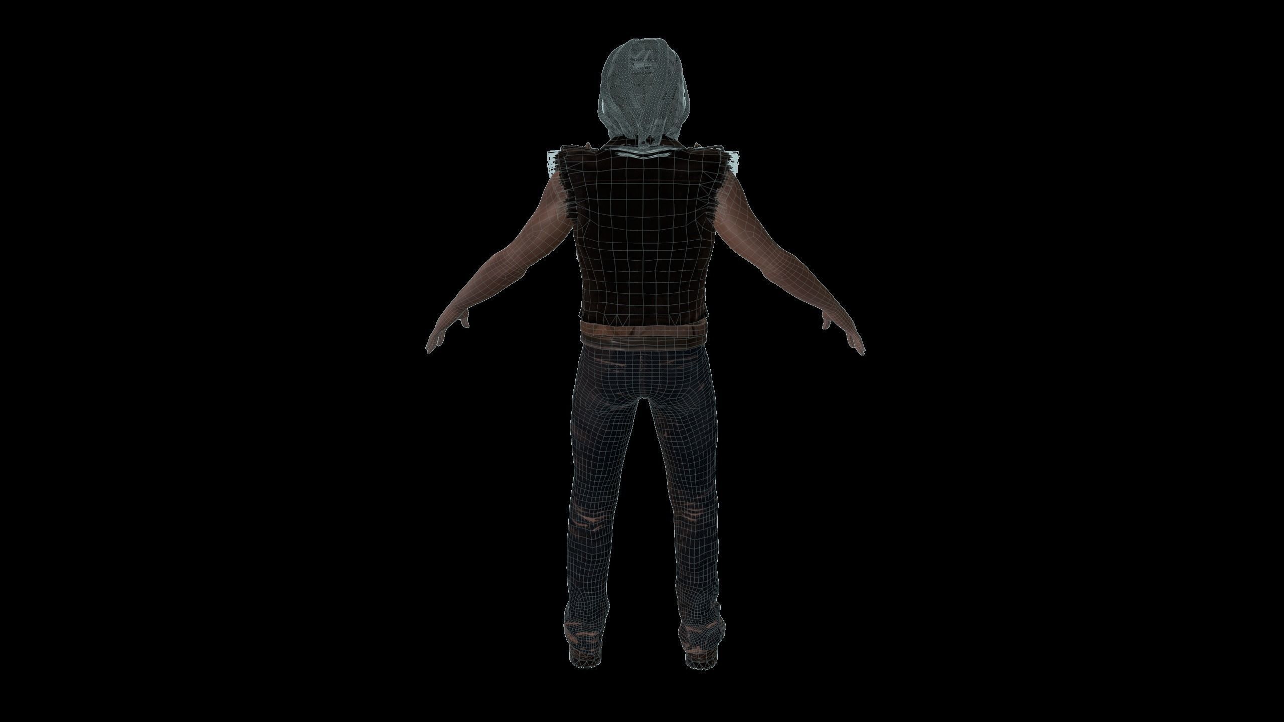 Game Ready Realistic Human Male Man Character Bruce Low-poly 3D model_22