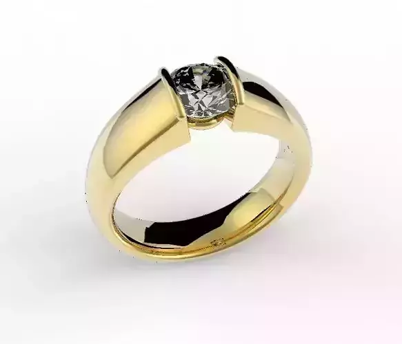 ring one carat 3D print model