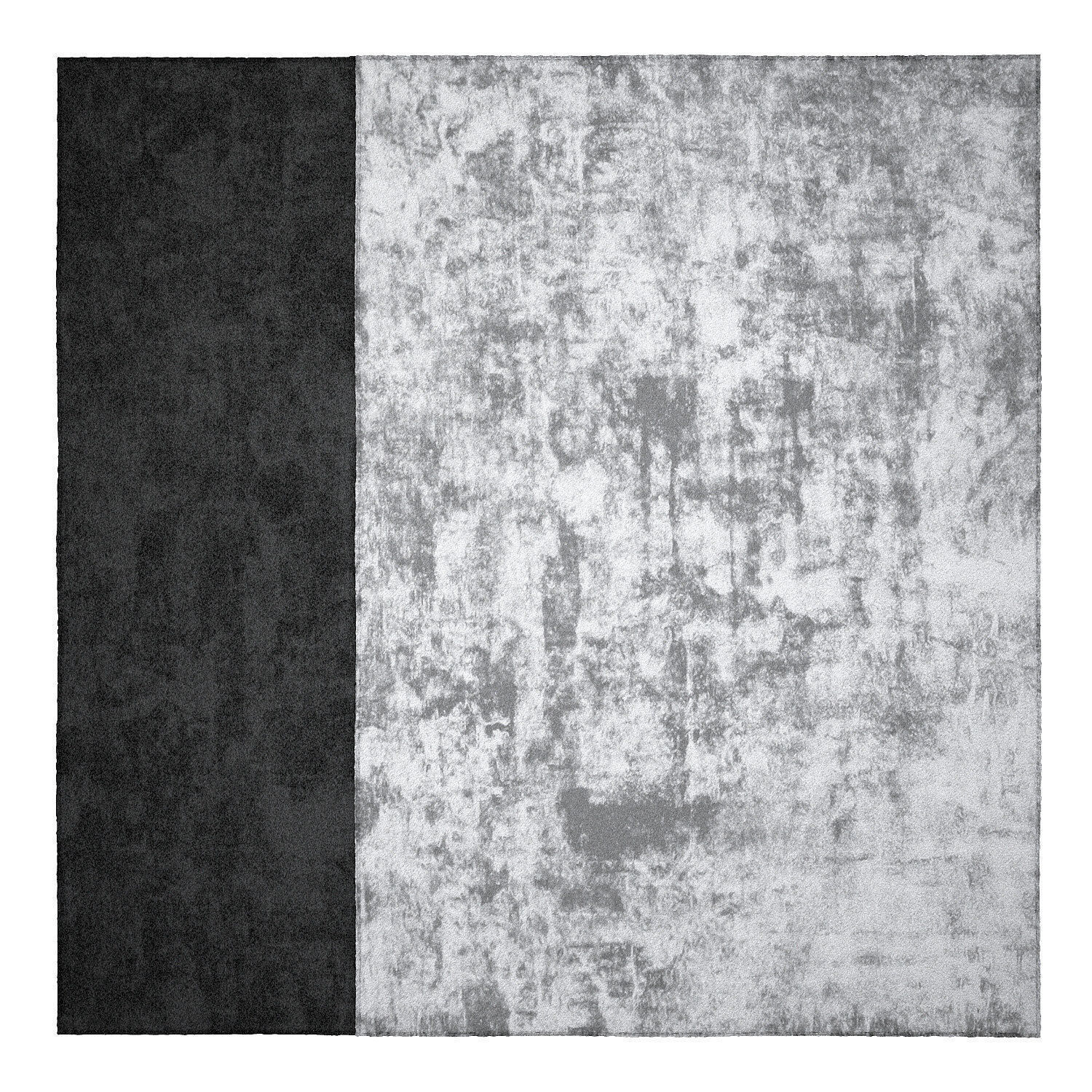 Grey Black wool Rug 3D model_1